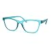 SA106 Womens Horn Rim Rectangular Bi-focal Reading Glasses +1.5 Teal