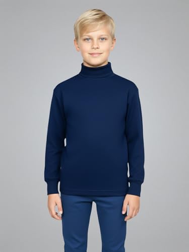 Image of Lux Cott's Wool Boys High-Neck Full Sleeves Thermal Top | High Neck Thermal Top for Boys | Pack of 2