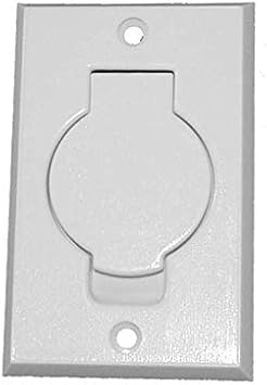 White Standard Central Vacuum Wall Valve Inlet for Built-in Vacuum Cleaners