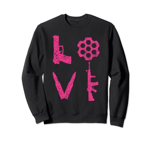 LOVE GUNS - Pistol Balas AR15 Rifle Pro Gun 2da Enmienda Sudadera