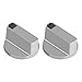 Garosa 2 Unids 6mm Aleación de Zinc Universal Hogar Cocina Ronda Cocina Horno Perillas Cocina Horno Cooktop Metal Interruptor de Control - Fácil de Encendido y Apagado