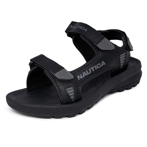 Nautica Men's Athletic Sport Sandals – Adjustable Strap, Comfortable Open-Toe Hiking & Walking Sandals with Cushioned Sole