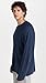 Faherty Men's Cloud Long Sleeve Henley, Navy Heather, Blue, M