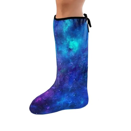 Uorisanigo Fashionable Leg Cast Cover Outdoor Cover Blue Galaxy Leg Plaster Sleeve Anti Scratch Cast Sock Cover for Foot Leg Stretch Fabric Leg Cast Protector Decoration Cover Large Size