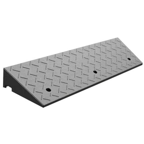 Rampas de caucho para bordillos, rampa umbral, rampa resistente para carriles, previene que vehículos se deslicen, apta para coches, motos, sillas de ruedas y bicicletas (100 x 25 x 4 cm) miniatura 1
