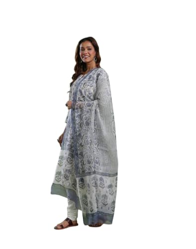Image of Fabindia Natural Cotton Dupatta & Kurta Set