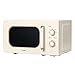 COMFEE' CMO-M202NC(CM) Micro-Ondes Vintage Rétro Élégant Avec 5 Niveaux De Puissance, 700 W, 20 L, Minuterie Réglable 0-35 Min, Commandes Simples, Éclairage Intérieur, Crème Abricot