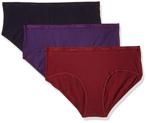 Image of Amante Solid Cotton Low Rise Hipster Panty Pack(Pack of 3)