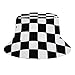 Cartoon Watermelon1 Bucket Hat Packable Pesca Sun Cap Estate Unisex Outdoor Pesca Cappello, Griglia bianca e nera., Taglia unica