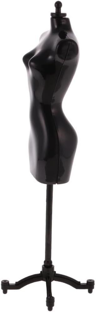 Doll Stand Display Holder Adjustable Clothes Mannequin Model Base for Dress Up Play and Showcase Black