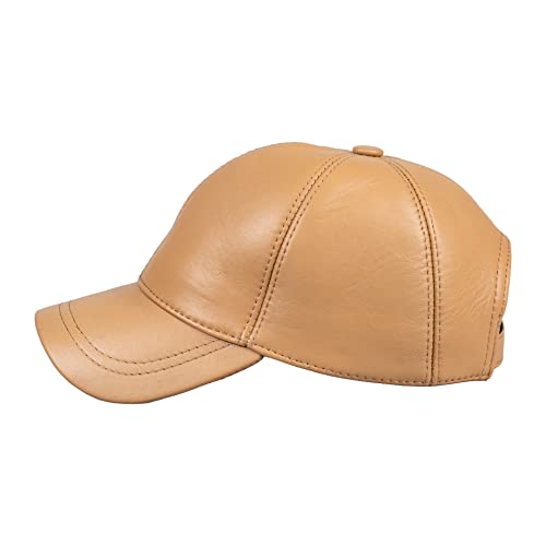Image of Genuine Leather Unisex Baseball Cap