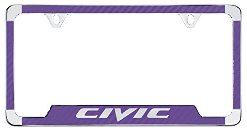 Marco para matrícula de fibra de carbono estilo Honda Civic para personalizar tu coche