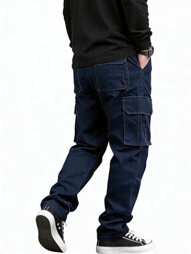 Image of Lymio Cargo for Men | Cotton Cargo Pant | Drawstring Waist Pant (Also Available in Plus Sizes) (46-49)