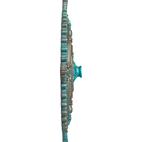 Image of Ekena Millwork CM29HYCGS 29 1 /8 inchOD X 1 1 /4 inchID X 4 inchP Haylynn Ceiling Medallion Fits Canopies Up To 1 1 /4 inch, Copper /Green /Patina