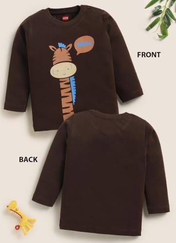 Image of LuvLap Baby Boys Regular Fit 100% Cotton Full Sleeves Boys T-Shirt Set Pack of 4