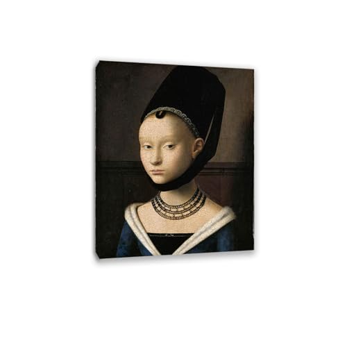Reproduction de portrait de jeune fille sur toile RKGHDCX : image d'art mural encadré 30x40cm