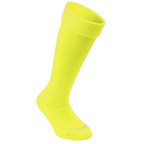 Sondico . Childrens Ribbed Breathable Football Socks (Fluo Yellow, 8-13)