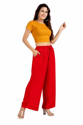 Image of BENKILS Women's Cotton Reyon Regular Fit Palazzo Pants - Available Size - M to 6XL