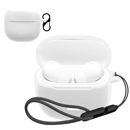 For Redmi Buds 8 Lite �p �P�[�X �J�o�[ �yNOUKAJU�z ���C�����X �C���[�z�� �V���R�� �ی�P�[�X �i�J���r�i�t��+�X�g���b�v�t�� �j �����h�~ �L�Y�h�~ �ϏՌ� �����[�d�\ �h�� �h�o (�z���C�g)