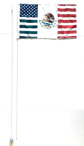 JLP Intended for Polaris RZR Canam ATV Whip Glamis Sand Dunes Raptor Scrambler Predator Sportsman Outlaw Trail Blazer Magnum Friendship Tacoma Tundra 2 Part 7 Ft Tall Flag USA Mexico