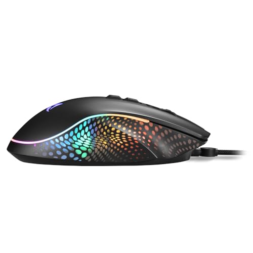 SHARK Force 3: il mouse da gioco definitivo con 12.800 DPI, 8 pulsanti e illuminazione RGB - Ergonomico e adatto a tutti i tipi di impugnatura - Mouse gaming - Immagine 7