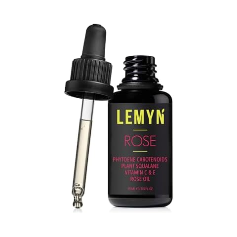 Lemyn Organics Squalane + Vitamin C Rose Oil | Enhanced with Carotenoids and Vitamin E | Freshly Made Face Oil | Hydrate & Firm | Small-Batch Artisan Skincare 15ml Cover
