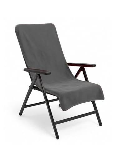 Schonbezug Gartenstuhl 130x65 cm aus Baumwolle, Auflage & Handtuch-Bezug für Hochlehner,...