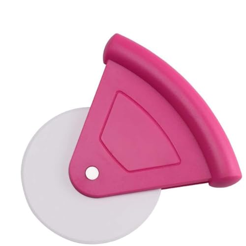 Ejoyous Tagliapizza, Rotella Tagliapizza In Plastica, Utensile Da In ABS Alimentare, 60 G, 11,5 X 10,5 Cm Con Manico Antiscivolo Per Tagliare Pizza, Torta, Pane (PINK)