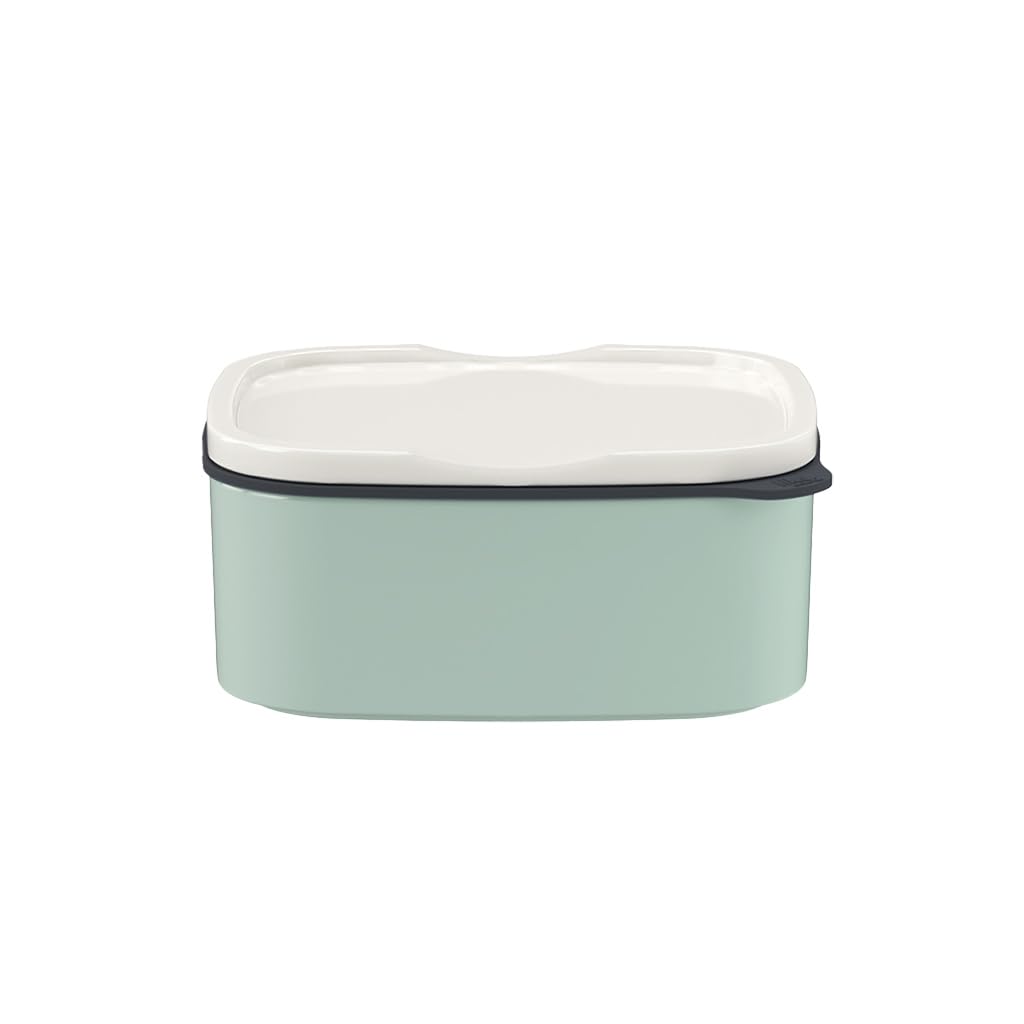 Villeroy & Boch like ToGo & ToStay - lunch box, 13 x 10 x 6 cm, premium porcelain, rectangular, Mint green