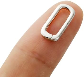 Rectagular Spring Connector Amazon.com: 925 Sterling Silver Long Rectangular Spring Bail Connector ...