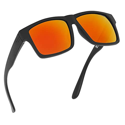 Image of TOROE Eyewear Matte Black RANGE XL Frame Sunglasses Light Weight TR90 Frame, Polarized Polycarbonate Lens