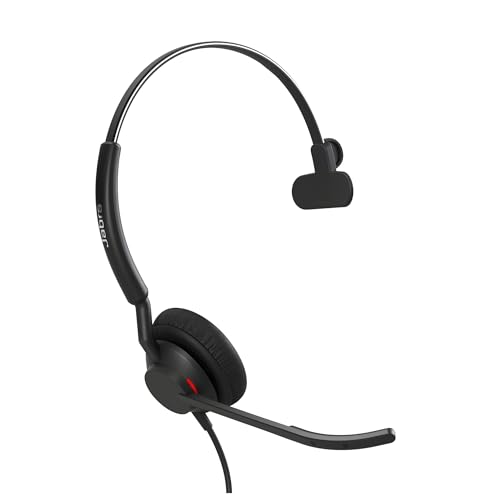 Jabra Engage 50 II schnurgebundenes Mono-Headset mit geräuschunterdrückender 3-Mic-Technologie und USB-C-Kabel, Ultraleicht - mit Allen führenden UC-Plattformen wie Zoom & Unify kompatibel - Schwarz