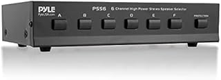 Premium New and Improved 6 Zone Channel Speaker Switch Selector Switch Box Hub Distribution Box for Multi-Channel High Powered Stereo Amplifier A,B,C,D Switches, 6 Pairs Of speakers - Pyle PSS6