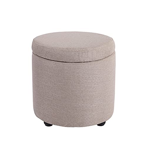 Pouf de rangement rond pour salon chaleureux et chambre d'enfant