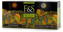 Pure Ceylon Green Tea Bags | 100% Natural | Vegan | Vegetarian | High Grown | Plant Based | Ceylon Premium Quality Gluten Free High Catechin 25 Tea Bags 37.5g | 1.3 oz