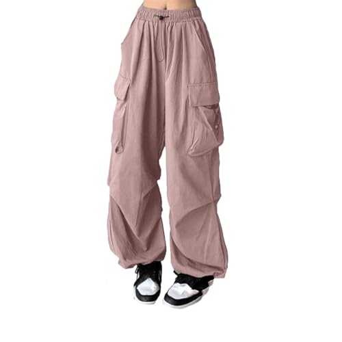 Pantalon cargo femme fermeture éclair latérale pour silhouette fluide