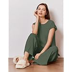 Ekouaer Lounge Sets for Women Two Piece Outfits Knit Cap Sleeve Tops Wide Leg Pleated Pants Casual Dressy Sweater Sets - Image 5