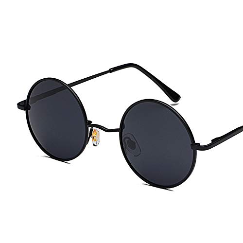 Men's and Women's Retro Style Metal Round Crown Frame Ocean Film Sunglasses