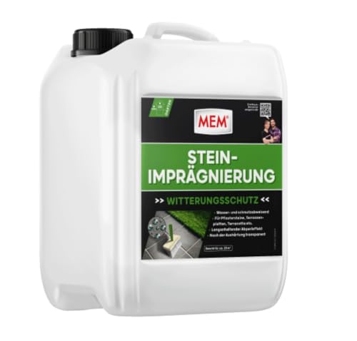 MEM Stein-Imprägnierung, Wasser- und schmutzabweisend, Schützender Abperleffekt, Lösemittelfrei, Transparent, 10...