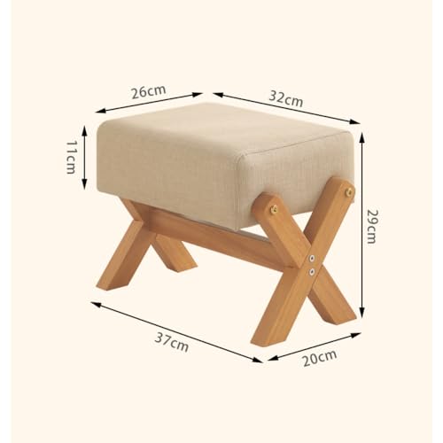 Lopres 履き替えベンチ オフィス用フットス工具 家庭用玄関履き替え用ローソファ クッション付きス工具 ラバーウッド ナチュラル/ウォールナット 耐荷重150kg (37*29*20cm,ウォールナット) [3]