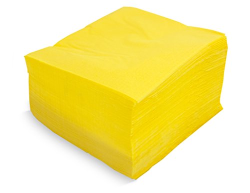 saten ser4230243 Collection, Serviette 40 x 40, 2 couches, pli 1/4, 100 serviettes, 2 couches lisse avec Cenefa, jaune