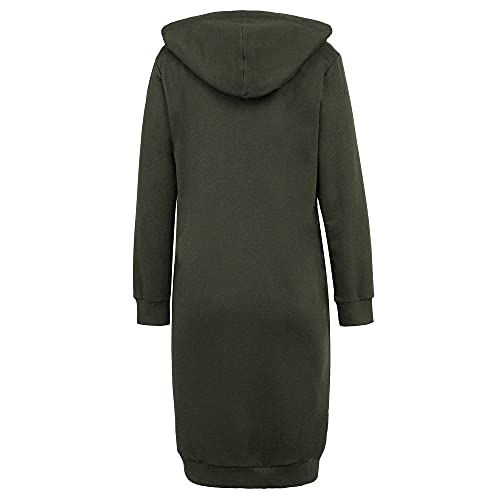 Duoyangjiasha Women's Long Hoodies Tunic Winter Fleece Jackets Knitted Casual Sweatshirt Zip Up Hoodies #TOP1