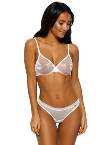 Image of Gossard Glossies Sheer Underwire Bra - Barely-There Moulded Plunge, Invisible Under Clothing