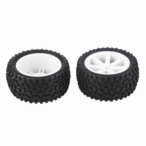 WGFOIP Neumáticos de Coche RC de Alta Resiliencia con Esponja para Vrx/Lrp/Zd (Blanco)