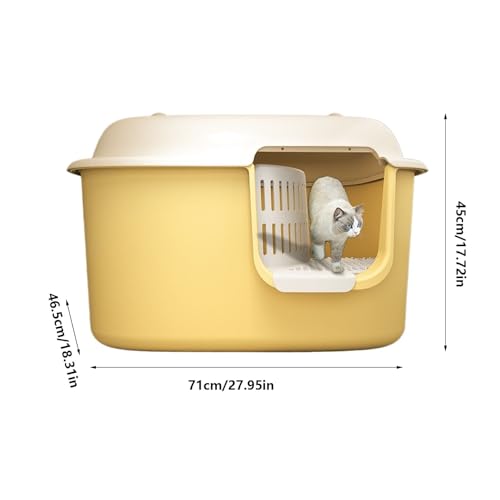 Arenero para gato grande con tapa y alta protección miniatura 2