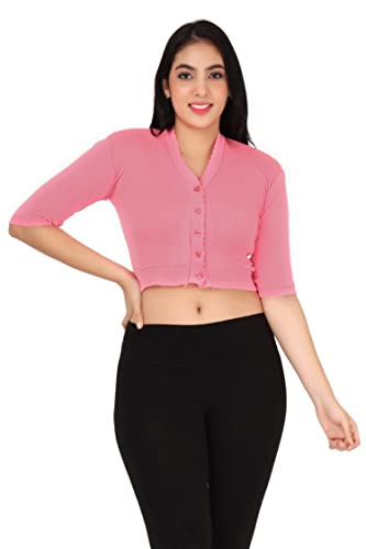 Image of Women Winter Wear V-Neck Half Sleeves Regular Fit Woollen Blouse