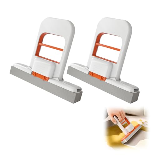 WRQIOO Mini Mop, 2 Stück Mini Wischmopp, Schwammwischer Mi-NI, M-ini Foldable Desktop Mop, Kleiner Schwamm-Mopp kann Nass oder Trocken Verwendet Werden für Böden, Autofenster, Badezimmer, Esstisch