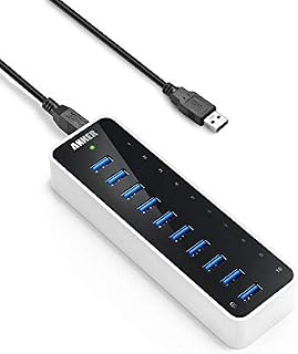 [Upgraded Version] Anker USB 3.0 SuperSpeed 10-Port Hub Including a BC 1.2 Charging Port with 60W (12V / 5A) Power Adapter [VIA VL812-B2 Chipset and Updated Firmware 9081] AH231