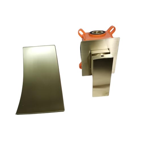 Wall Mounted Bath Taps Concealed Waterfall Faucet Wall-Mounted Faucet Wash Basin Concealed Embedded Faucet Gold Hot and Cold Light Gold