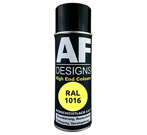 Alex Flittner Designs Rostschutzlack 4in1 RAL 1016 Schwefelgelb Metall Schutzlack Spray Rostschutzfarbe Sprühdose